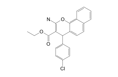 2-AMINO-4-(PARA-CHLOROPHENYL)-3-ETHOXYCARBONYL-4H-NAPHTHO-[1.2-B]-PYRAN