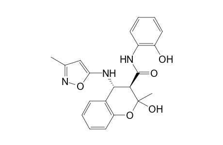 (3R,4R)-2-Hydroxy-N-(2-hydroxyphenyl)-2-methyl-4-(3-methylisoxazol-5-ylamino)-3,4-dihydro-2H-chromene-3-carboxamide