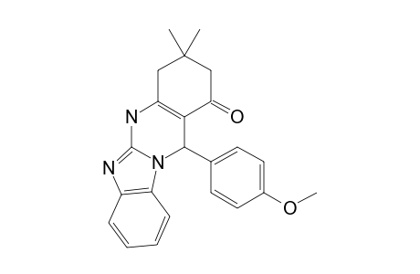 5-(4'-METHOXYPHENYL)-8,8-DIMETHYL-5,8,9,10-TETRAHYDRO-7H-4B,10,11-TRIAZA-BENZO-[B]-FLUOREN-6-ONE