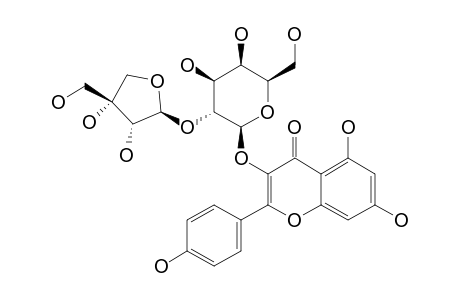 KAEMPFEROL-3-O-[BETA-D-APIOFURANOSYL-(1'''->2'')]-BETA-D-GALACTOPYRANOSIDE