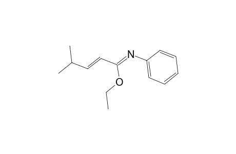 trans-Ethyl N-phenyl-4-methyl-2-pentenoimidiate