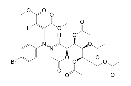 (E)-D-galactose, (E)-(p-bromophenyl)(1,2-dicarboxyvinyl)hydrazone, 2,3,4,5,6-pentaacetate, dimethyl ester