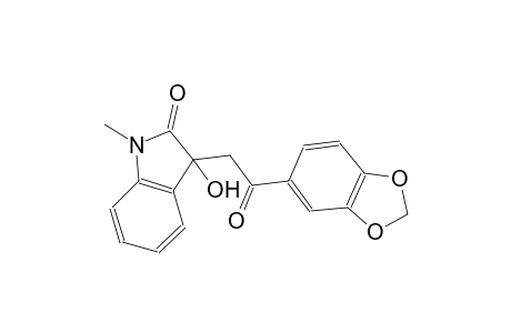 3-[2-(1,3-benzodioxol-5-yl)-2-oxoethyl]-3-hydroxy-1-methyl-1,3-dihydro-2H-indol-2-one