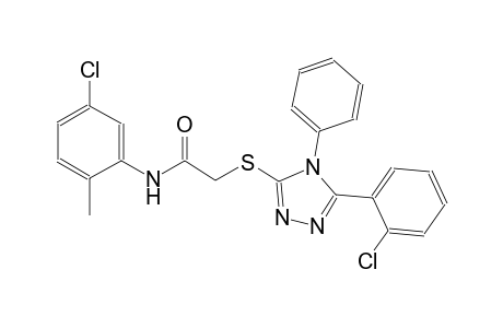 N-(5-chloro-2-methylphenyl)-2-{[5-(2-chlorophenyl)-4-phenyl-4H-1,2,4-triazol-3-yl]sulfanyl}acetamide