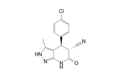 4-(4-Chlorophenyl)-3-methyl-6-oxo-4,5,6,7-tetrahydro-2H-pyrazolo[3,4-b]pyridine-5-carbonitrile
