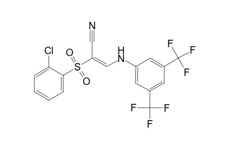 (E)-3-[3,5-bis(trifluoromethyl)anilino]-2-(2-chlorophenyl)sulfonyl-2-propenenitrile
