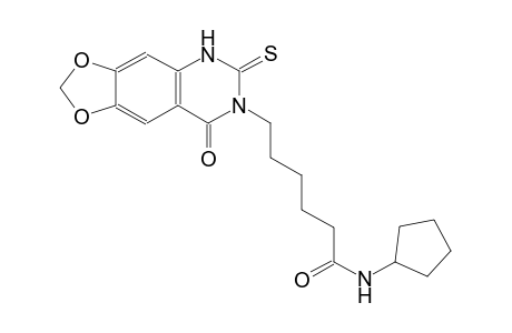 [1,3]dioxolo[4,5-g]quinazoline-7-hexanamide, N-cyclopentyl-5,6,7,8-tetrahydro-8-oxo-6-thioxo-