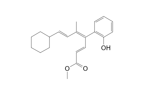 Methyl (2E,4E,6E)-7-cyclohexyl-4-(2-hydroxyphenyl)-5-methylhepta-2,4,6-trienoate