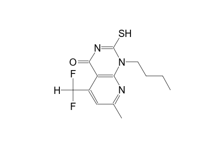 pyrido[2,3-d]pyrimidin-4(1H)-one, 1-butyl-5-(difluoromethyl)-2-mercapto-7-methyl-