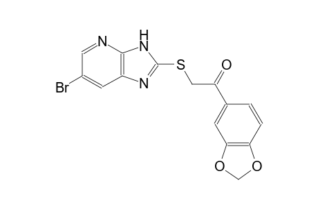 1-(1,3-benzodioxol-5-yl)-2-[(6-bromo-3H-imidazo[4,5-b]pyridin-2-yl)sulfanyl]ethanone