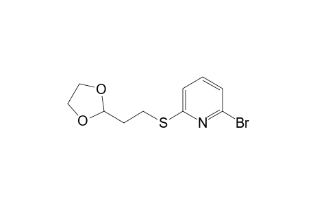 2-Bromanyl-6-[2-(1,3-dioxolan-2-yl)ethylsulfanyl]pyridine