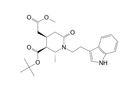 4-Piperidineacetic acid, 3-[(1,1-dimethylethoxy)carbonyl]-1-[2-(1H-indol-3-yl)ethyl]-2-methyl- 6-oxo-, methyl ester, (2.alpha.,3.beta.,4.beta.)-(.+-.)-