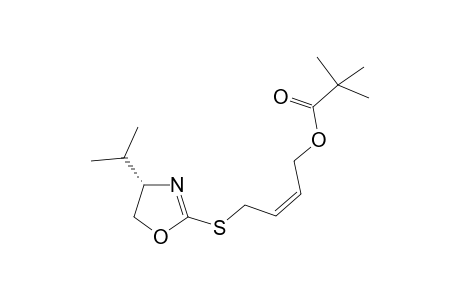 (S)-(Z)-1-Trimethylacetoxy-4-(2-thio-4-isopropyloxazoline)-2-butene