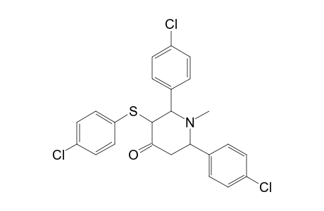 N-METHYL-2,6-DI-(PARA-CHLOROPHENYL)-3-(PARA-CHLOROPHENYLTHIO)-PIPERIDIN-4-ONE