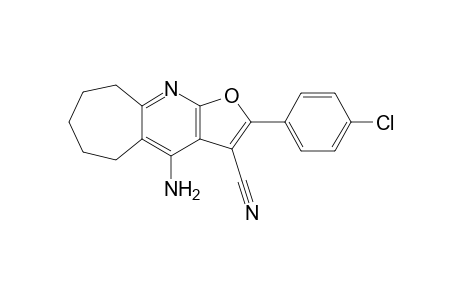 4-Amino-2-(4-chlorophenyl)-6,7,8,9-tetrahydro-5Hcyclohepta[b]furo[3,2-e]pyridine-3-carbonitrile