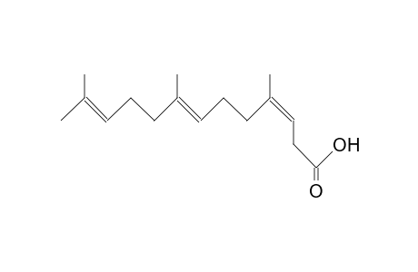 4,8,12-Trimethyl-3-cis, 7-trans,11-tridecatrienoic acid