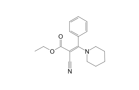 Ethyl 3-(piperidino)-2-cyano-3-phenylpropenoate