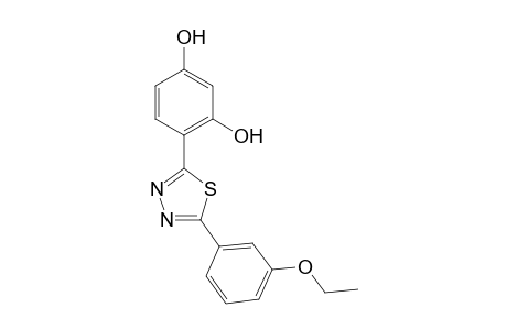 2-(2,4-Dihydroxyphenyl)-5-(3-ethoxyphenyl)-1,3,4-thiadiazole