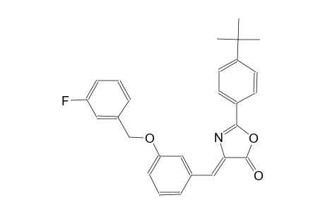 (4Z)-2-(4-tert-butylphenyl)-4-{3-[(3-fluorobenzyl)oxy]benzylidene}-1,3-oxazol-5(4H)-one