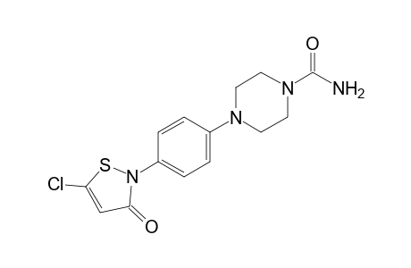 2-(4-(4'-carboamidocarbonylpiperazino)phenyl)-5-chloro-3(2H)-isothiazolone