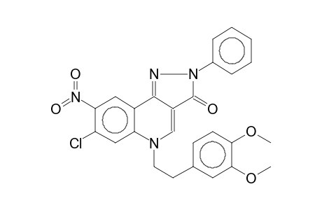7-chloro-5-(3,4-dimethoxyphenethyl)-8-nitro-2-phenyl-3,5-dihydro-2H-pyrazolo[4,3-c]quinolin-3-one