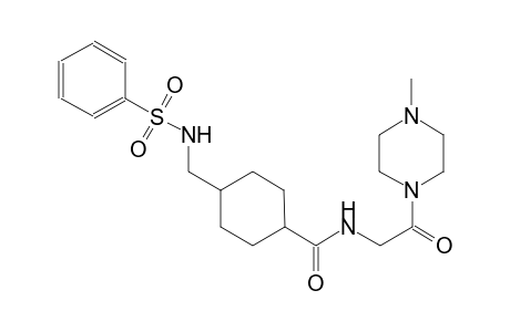 cyclohexanecarboxamide, N-[2-(4-methyl-1-piperazinyl)-2-oxoethyl]-4-[[(phenylsulfonyl)amino]methyl]-