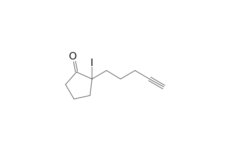 2-iodanyl-2-pent-4-ynyl-cyclopentan-1-one