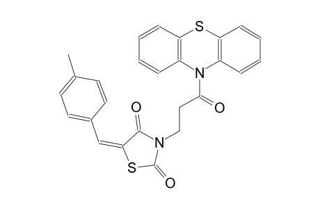 (5E)-5-(4-methylbenzylidene)-3-[3-oxo-3-(10H-phenothiazin-10-yl)propyl]-1,3-thiazolidine-2,4-dione