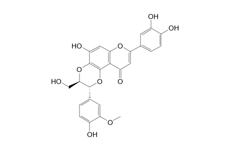 (2R,3R)-10-Hydroxy-3-(4-hydroxy-3-methoxyphenyl)-2-hydroxymethyl-7-(3,4-dihydroxyphenyl)-2,3-dihydro-5H-1,4-dioxino[2,3-f]chromene-5-one