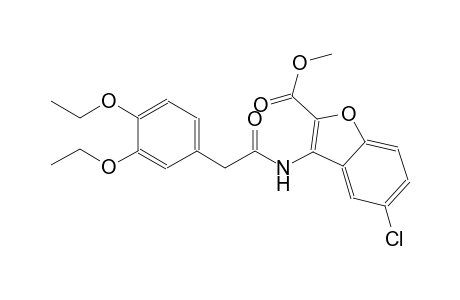 2-benzofurancarboxylic acid, 5-chloro-3-[[(3,4-diethoxyphenyl)acetyl]amino]-, methyl ester