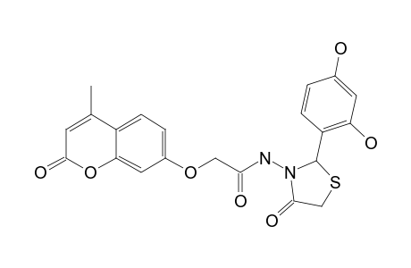 N-[2-(2,4-DIHYDROXYPHENYL)-4-OXOTHIAZOLIDIN-3-YL]-2-(4-METHYL-2-OXO-2H-CHROMEN-7-YLOXY)-ACETAMIDE