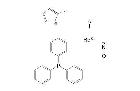Rhenium(III) 2-methylcyclopenta-2,4-dien-1-ide triphenylphosphane iodide nitroxyl anion