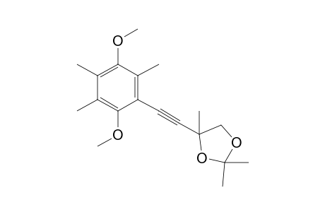 4-[2-(2,5-dimethoxy-3,4,6-trimethylphenyl)ethynyl]-2,2,4-trimethyl-1,3-dioxolane