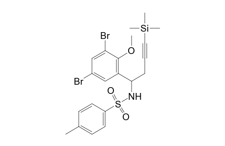 N-[1-(3,5-Dibromo-2-methoxyphenyl)-4-(trimethylsilyl)but-3-ynyl]-4-methyl-benzenesulfonamide