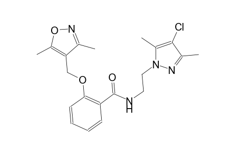 benzamide, N-[2-(4-chloro-3,5-dimethyl-1H-pyrazol-1-yl)ethyl]-2-[(3,5-dimethyl-4-isoxazolyl)methoxy]-