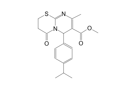 methyl 6-(4-isopropylphenyl)-8-methyl-4-oxo-3,4-dihydro-2H,6H-pyrimido[2,1-b][1,3]thiazine-7-carboxylate