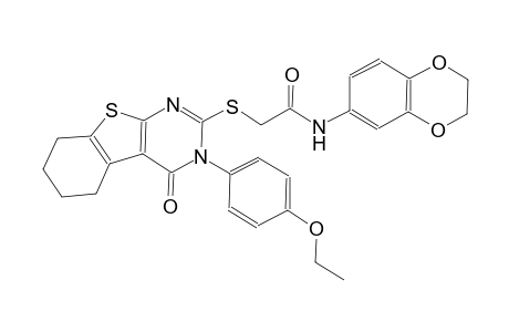 N-(2,3-dihydro-1,4-benzodioxin-6-yl)-2-{[3-(4-ethoxyphenyl)-4-oxo-3,4,5,6,7,8-hexahydro[1]benzothieno[2,3-d]pyrimidin-2-yl]sulfanyl}acetamide