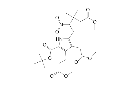 1H-Pyrrole-2-pentanoic acid, 5-[(1,1-dimethylethoxy)carbonyl]-3-(2-methoxy-2-oxoethyl)-4-(3-methoxy-3-oxopropyl)-.beta.,.beta.-dimethyl-.gamma.-nitro-, methyl ester