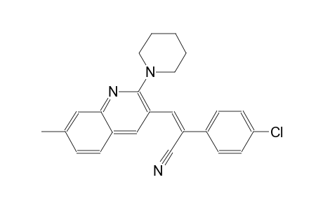 benzeneacetonitrile, 4-chloro-alpha-[[7-methyl-2-(1-piperidinyl)-3-quinolinyl]methylene]-