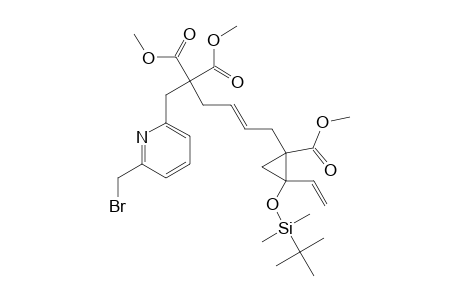 DIMETHYL-(4E)-1-(6-BROMOMETHYL-2-PYRIDYL)-6-[R-2-(TERT.-BUTYLDIMETHYLSILOXY)-T-1-METHOXYCARBONYL-2-VINYLCYCLOPROP-1-YL]-4-HEXENE-2,2-DICARBOXYLATE