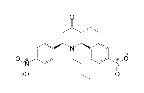 (2S,3R,6R)-1-butyl-3-ethyl-2,6-bis(4-nitrophenyl)piperidin-4-one
