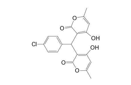 2H-Pyran-2-one, 3,3'-[(4-chlorophenyl)methylene]bis[4-hydroxy-6-methyl-
