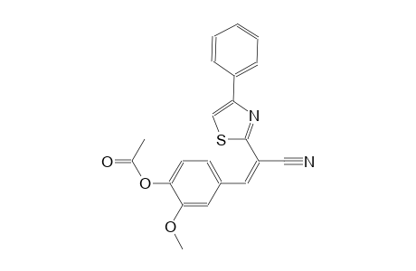4-[(Z)-2-cyano-2-(4-phenyl-1,3-thiazol-2-yl)ethenyl]-2-methoxyphenyl acetate