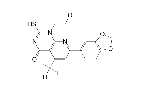pyrido[2,3-d]pyrimidin-4(1H)-one, 7-(1,3-benzodioxol-5-yl)-5-(difluoromethyl)-2-mercapto-1-(2-methoxyethyl)-