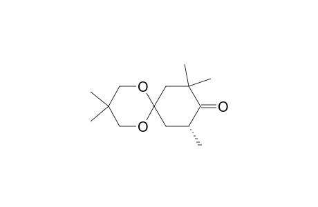 (-)-(10R)-3,3,8,8,10-pentamethyl-1,5-dioxaspiro[5,5]undecan-9-one