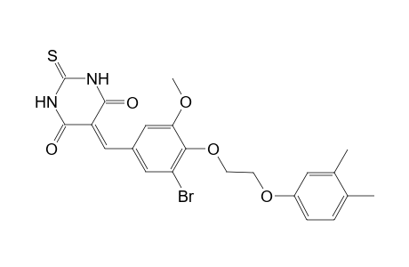 5-[3-bromo-4-[2-(3,4-dimethylphenoxy)ethoxy]-5-methoxy-benzylidene]-2-thioxo-hexahydropyrimidine-4,6-quinone