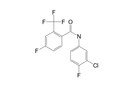 4-Fluoro-2-trifluoromethylbenzamide, N-(3-chloro-4-fluorophenyl)-