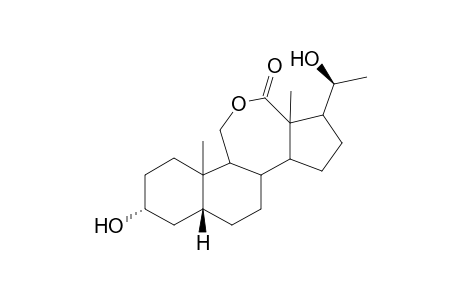 3.alpha.,20.beta.-Dihydroxy-5.beta.-C-homo-11-oxapregnan-12-one