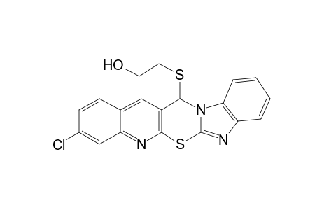 13-Hydroxyethylthio-9-chloro-13H-benzimidazo[2',1':2,3][1,3]thiazino[6,5-b]quinoline