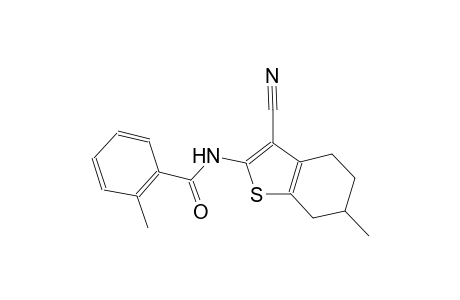 N-(3-cyano-6-methyl-4,5,6,7-tetrahydro-1-benzothien-2-yl)-2-methylbenzamide